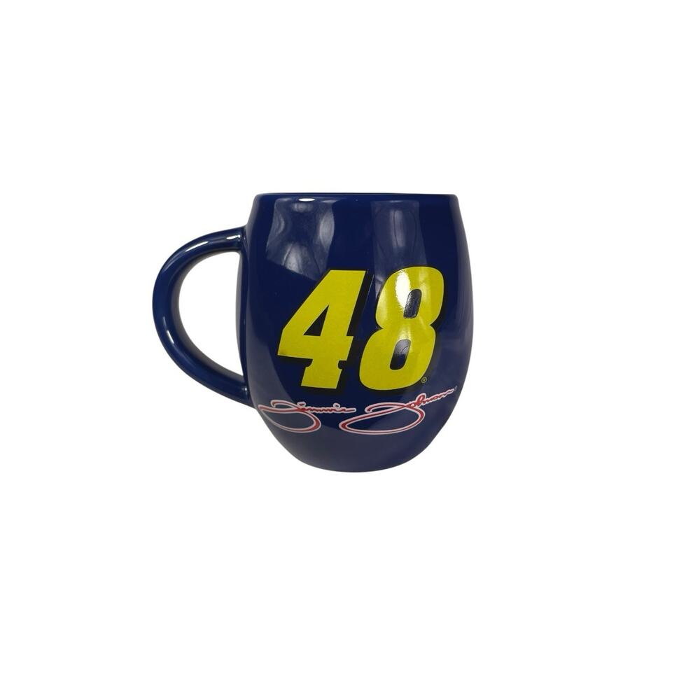Jimmie Johnson #48 NASCAR Coffee Mug Blue Ceramic Cup Hendrick Motorsports